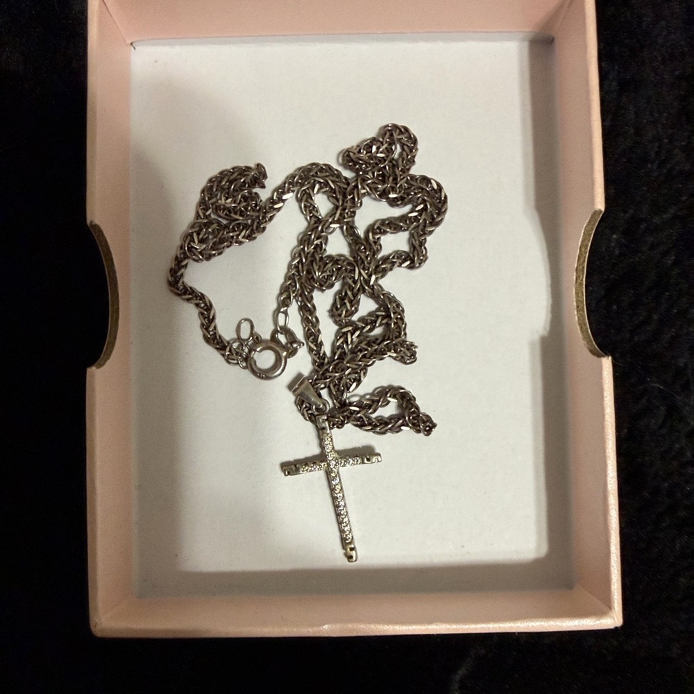 925 Silver  Cross Pendant Necklace